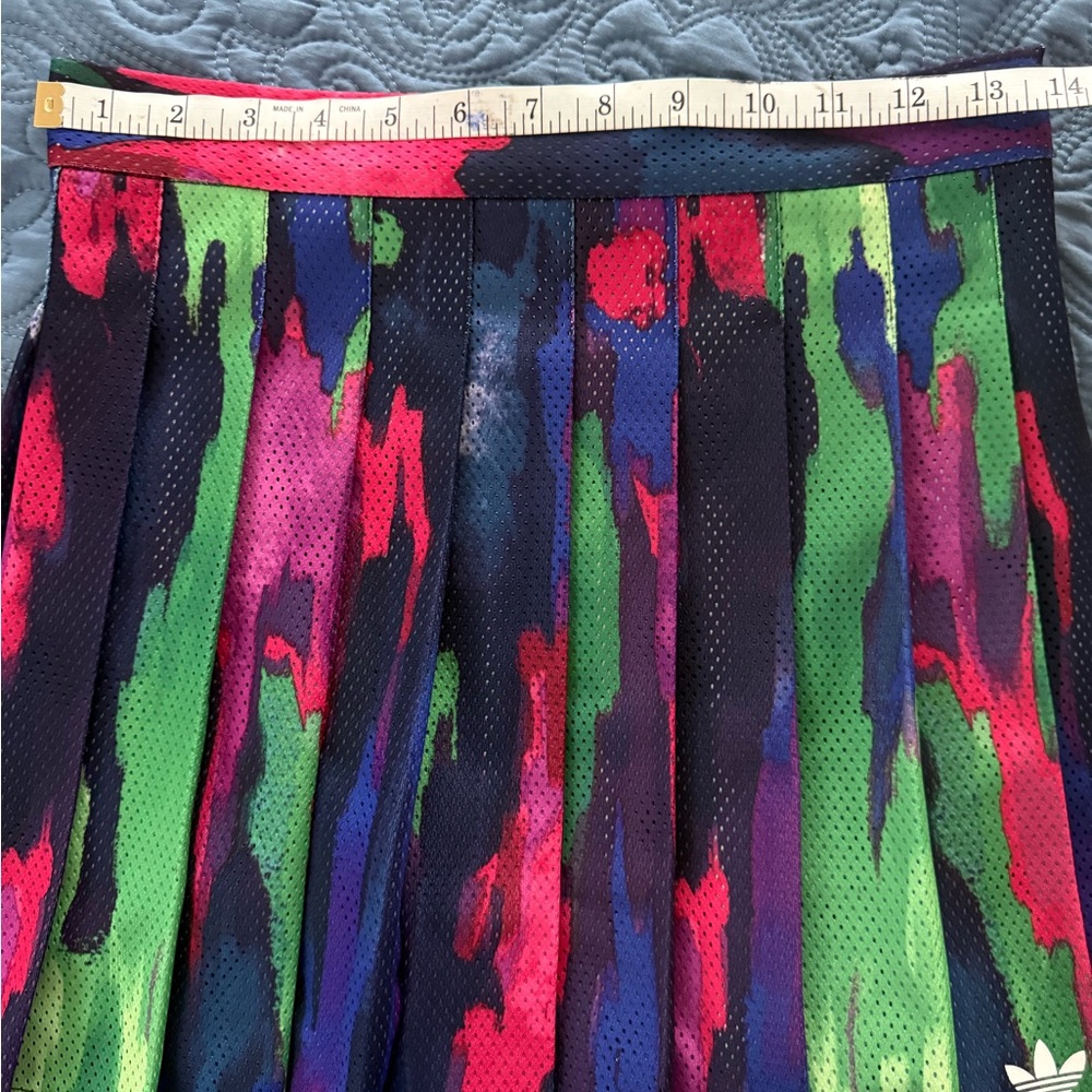 Adidas Pharrell Williams Camo Pleated Mesh Skirt Multicolor AO3161 Size S - Picture 4 of 7